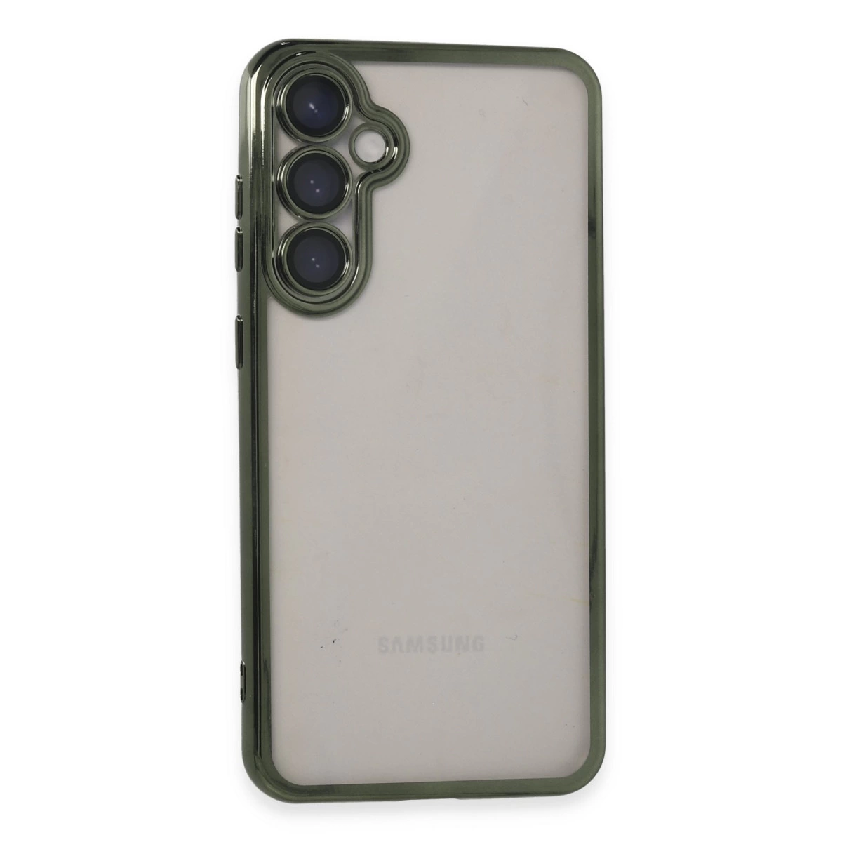 NEWFACE Samsung Galaxy S23 FE Uyumlu Kamera Korumalı Lensli Silikon Telefon Kılıfı Yeşil