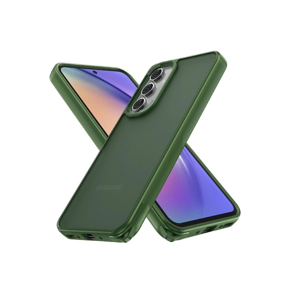NEWFACE Samsung Galaxy A04S Uyumlu Elegant Kapak Telefon Kılıfı Yeşil