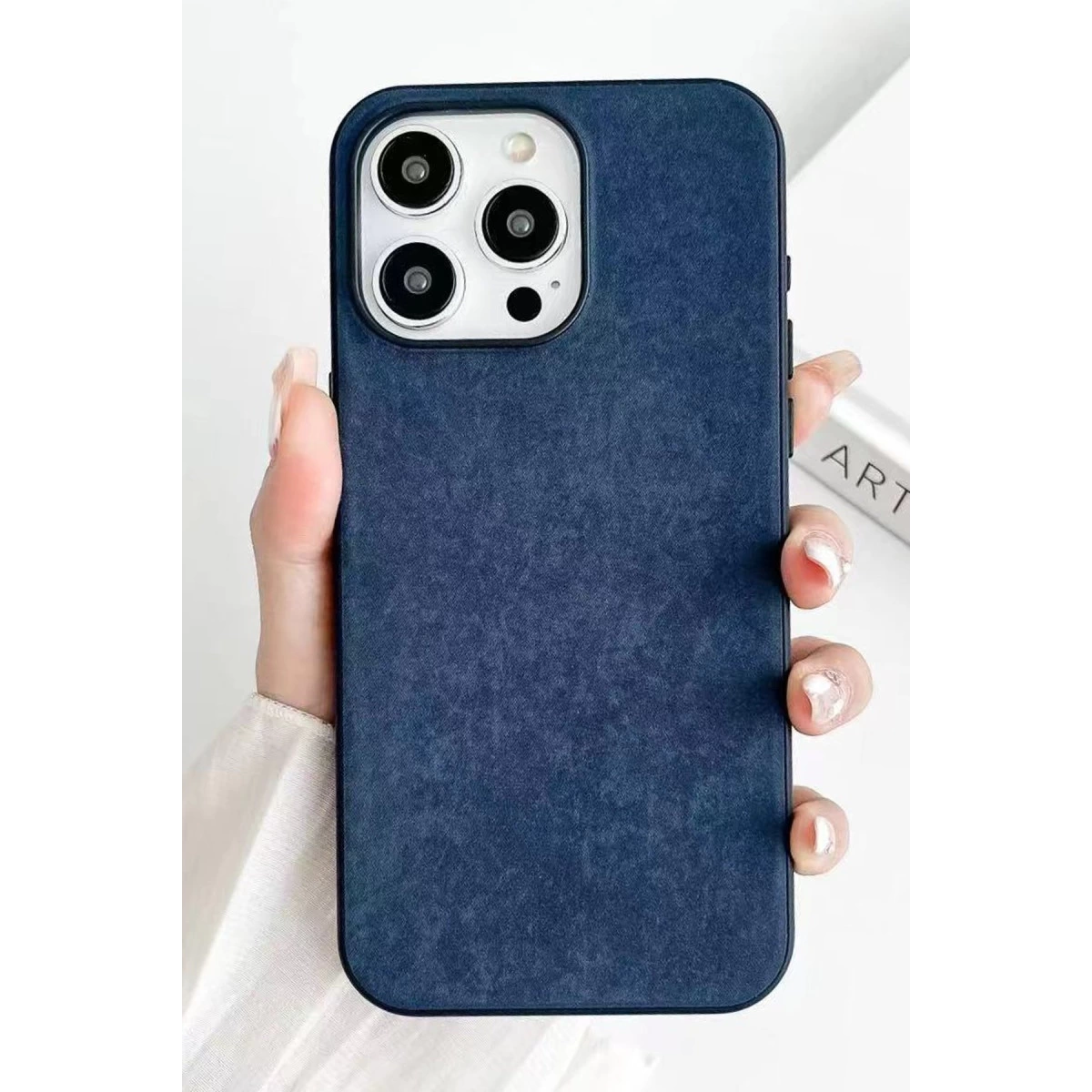 NEWFACE iPhone 15 Pro Uyumlu Karen Magsafe Kapak Telefon Kılıfı Lacivert