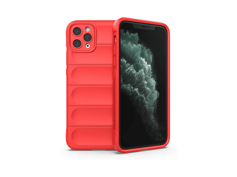 NEWFACE iPhone 11 Pro Max Uyumlu Optimum Silikon Telefon Kılıfı Kırmızı