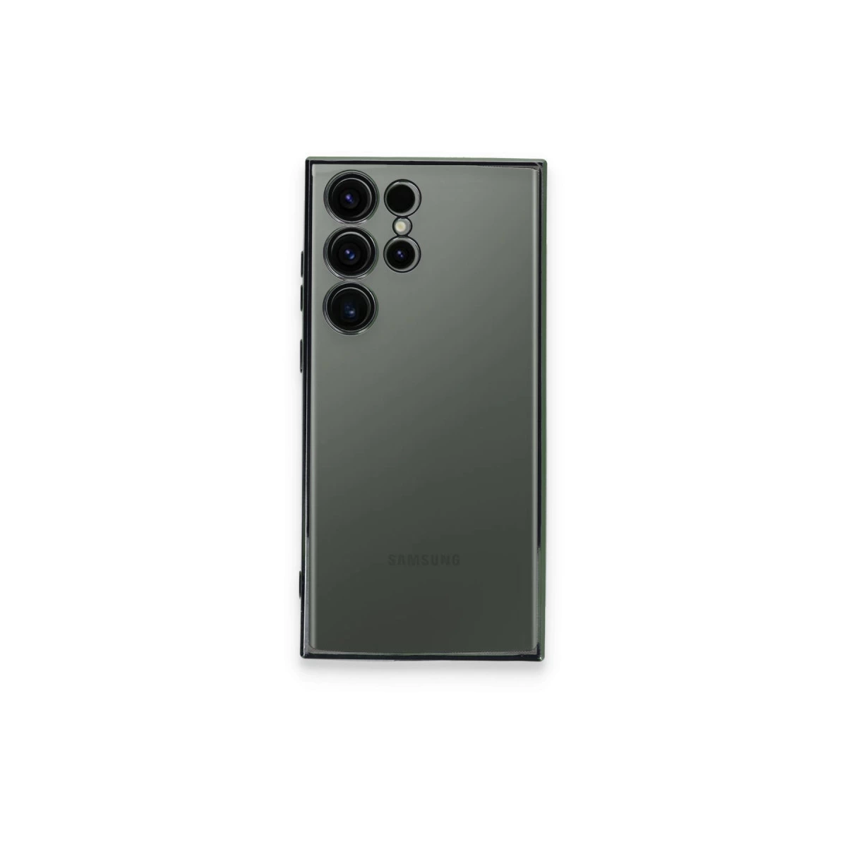 NEWFACE Samsung Galaxy S23 Ultra Uyumlu Kamera Korumalı Lensli Silikon Telefon Kılıfı Yeşil