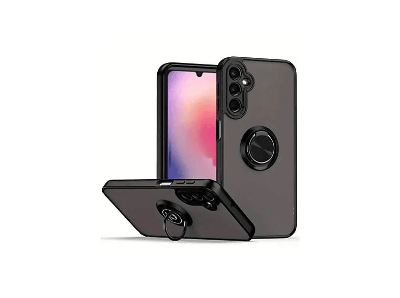 NEWFACE Samsung Galaxy A56 Uyumlu Montreal Yüzüklü Silikon Kapak Telefon Kılıfı Siyah
