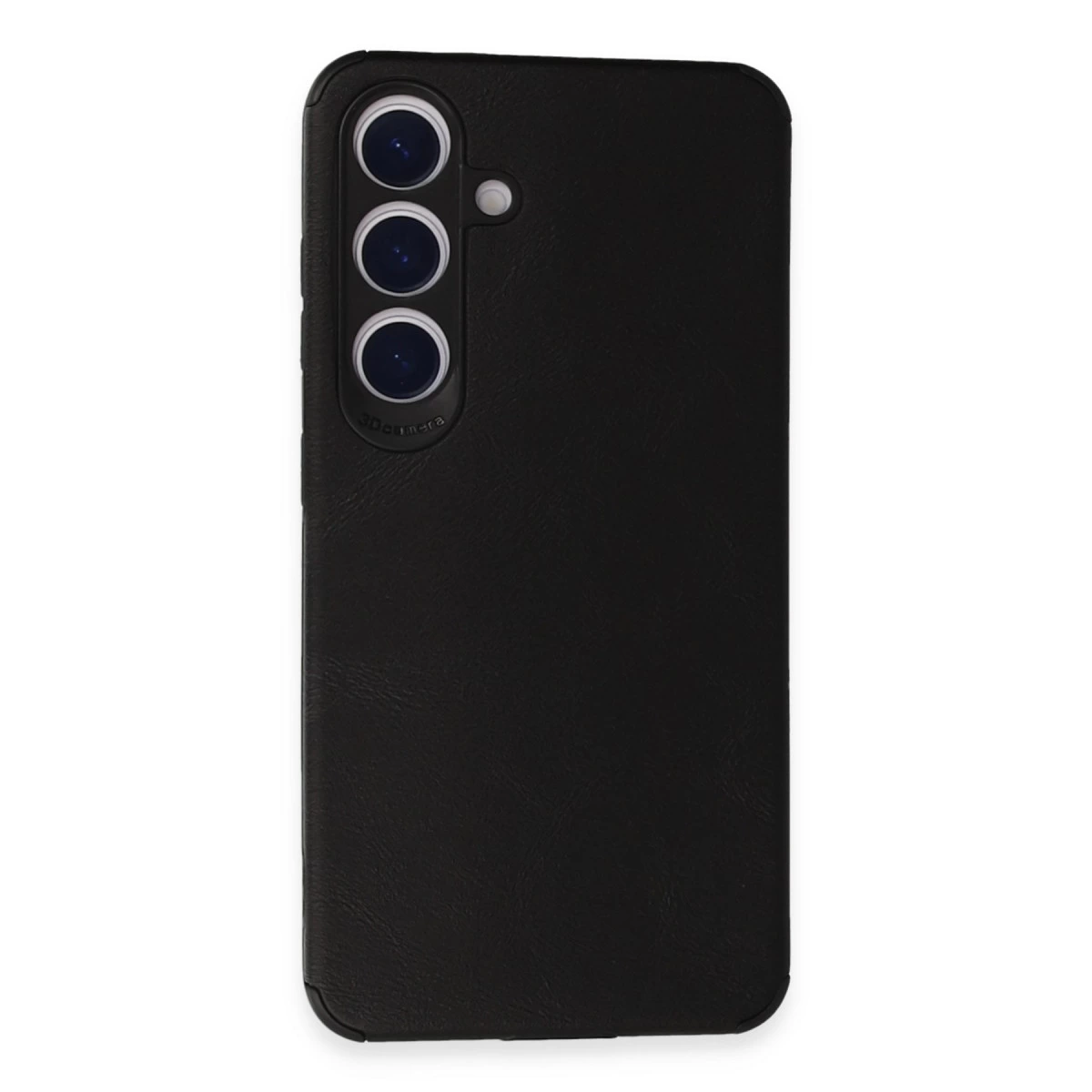 NEWFACE Samsung Galaxy S24 Uyumlu Loop Deri Silikon Telefon Kılıfı Siyah