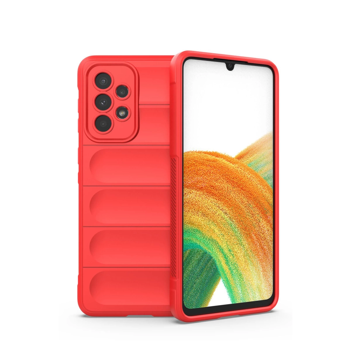NEWFACE Samsung Galaxy A33 5G Uyumlu Optimum Silikon Telefon Kılıfı Kırmızı