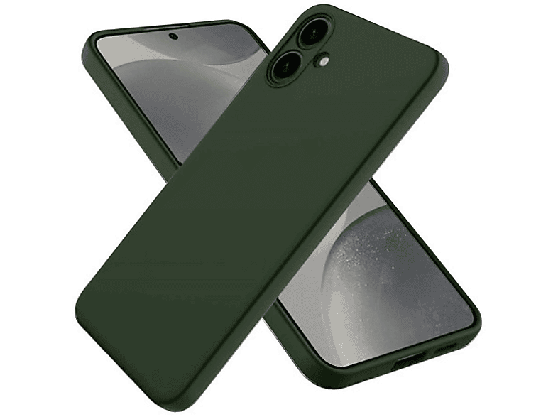 NEWFACE Samsung Galaxy A06 Uyumlu First Silikon Telefon Kılıfı Koyu Yeşil