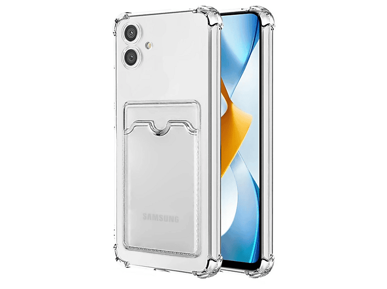 NEWFACE Samsung Galaxy A05 Uyumlu Kart Şeffaf Silikon Telefon Kılıfı Şeffaf