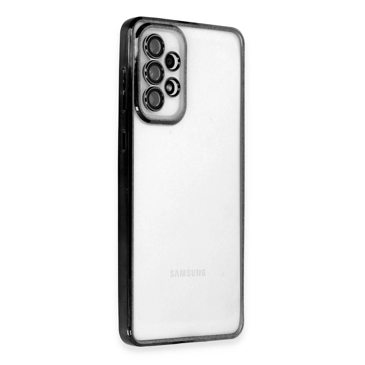 NEWFACE Samsung Galaxy A33 5G Uyumlu Kamera Korumalı Lensli Silikon Telefon Kılıfı Siyah