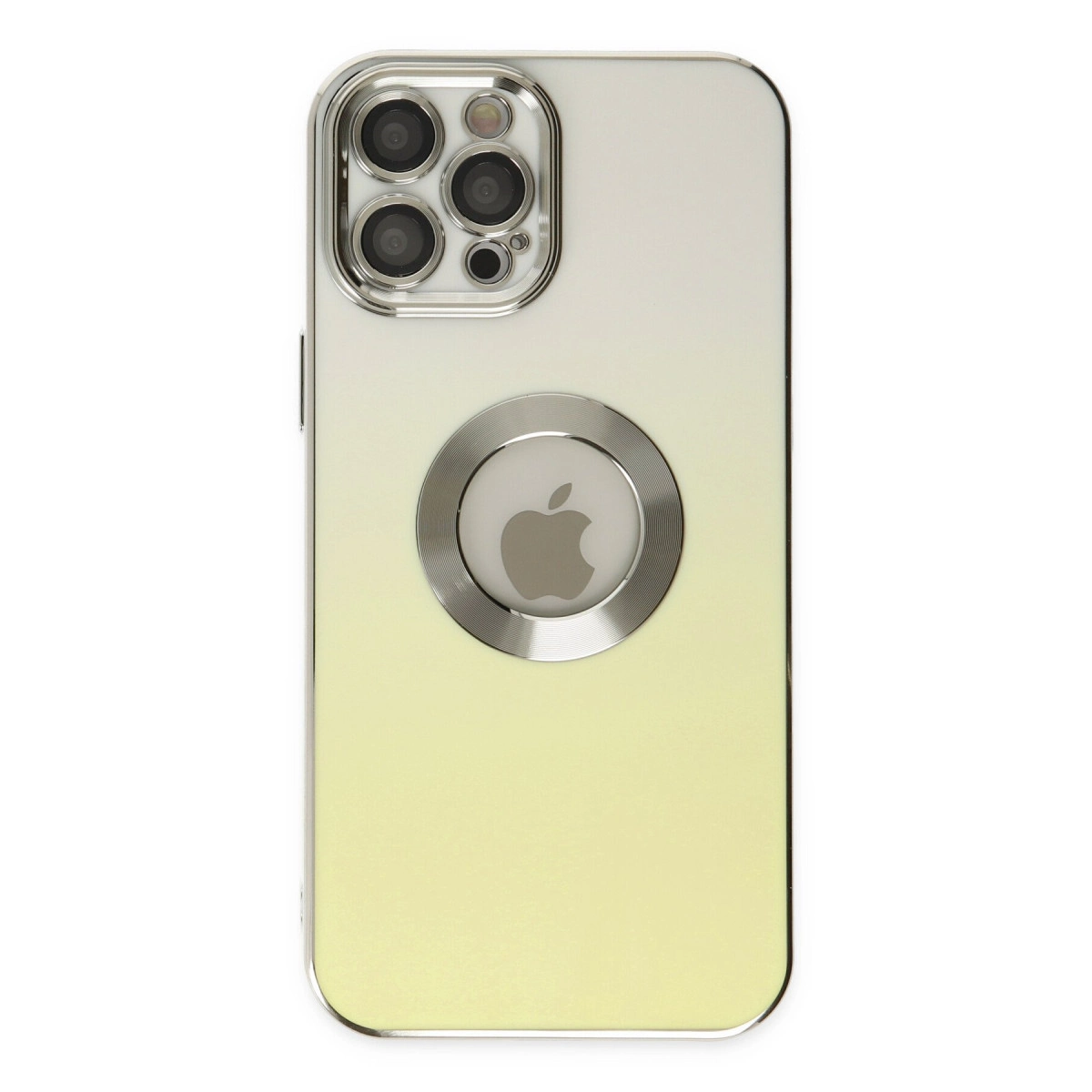 NEWFACE iPhone 12 Pro Max Uyumlu Best Silikon Telefon Kılıfı Sarı