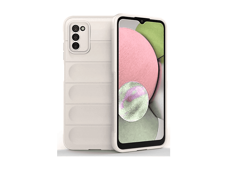NEWFACE Samsung Galaxy A03S Uyumlu Optimum Silikon Telefon Kılıfı Krem