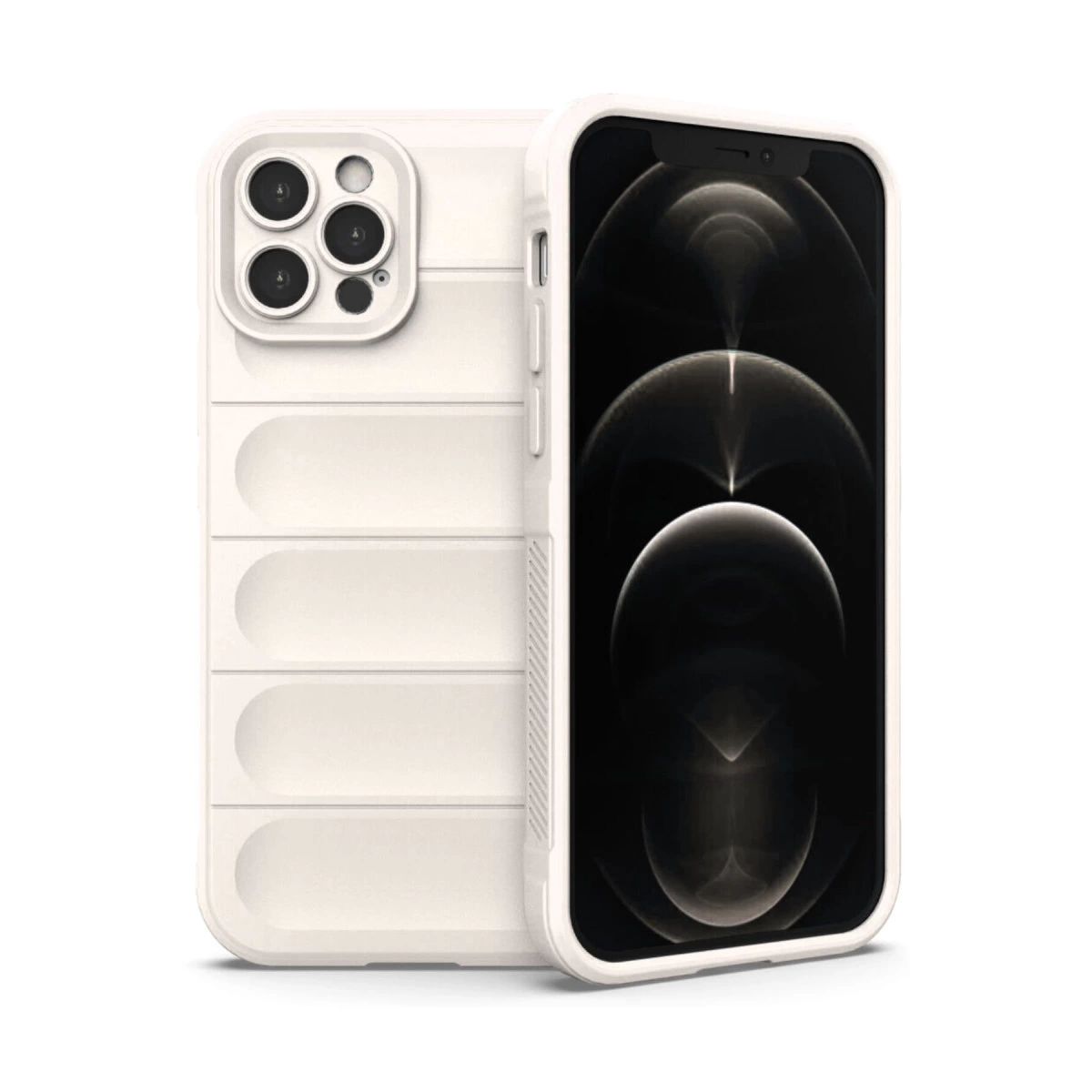 NEWFACE iPhone 12 Pro Uyumlu Optimum Silikon Telefon Kılıfı Krem