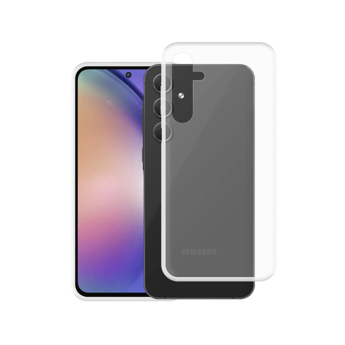 NEWFACE Samsung Galaxy A55 5G Uyumlu Lüx Şeffaf Silikon Telefon Kılıfı Şeffaf