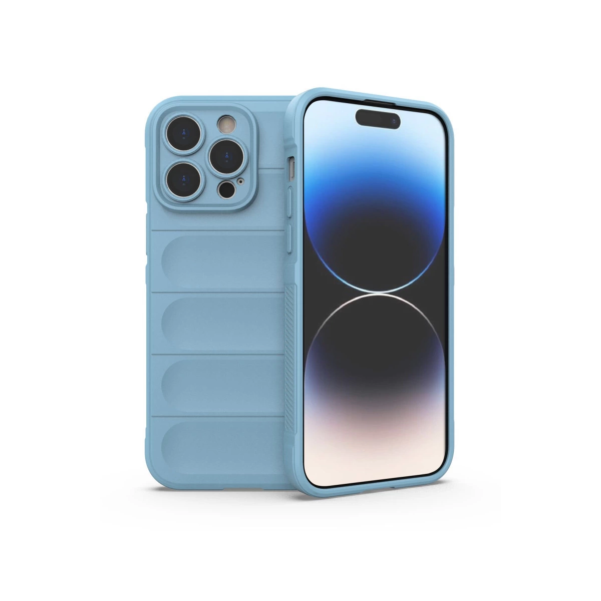 NEWFACE iPhone 14 Pro Uyumlu Optimum Silikon Telefon Kılıfı Gök Mavisi