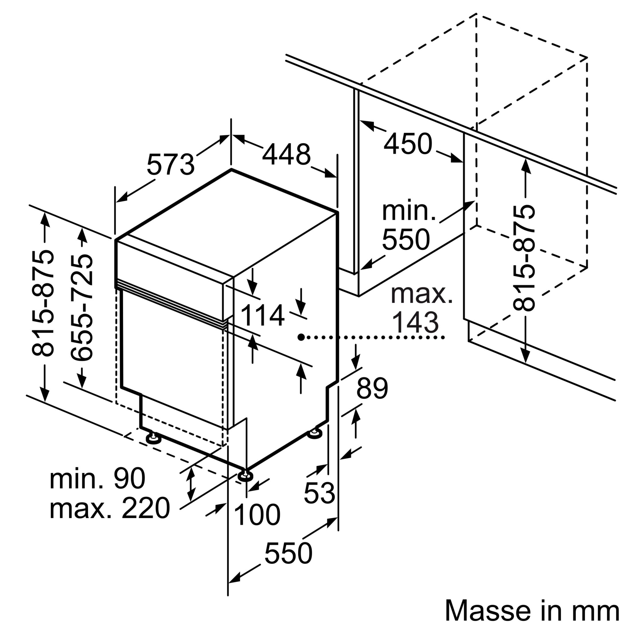 Dessin technique d'un appareil avec dimensions en mm.