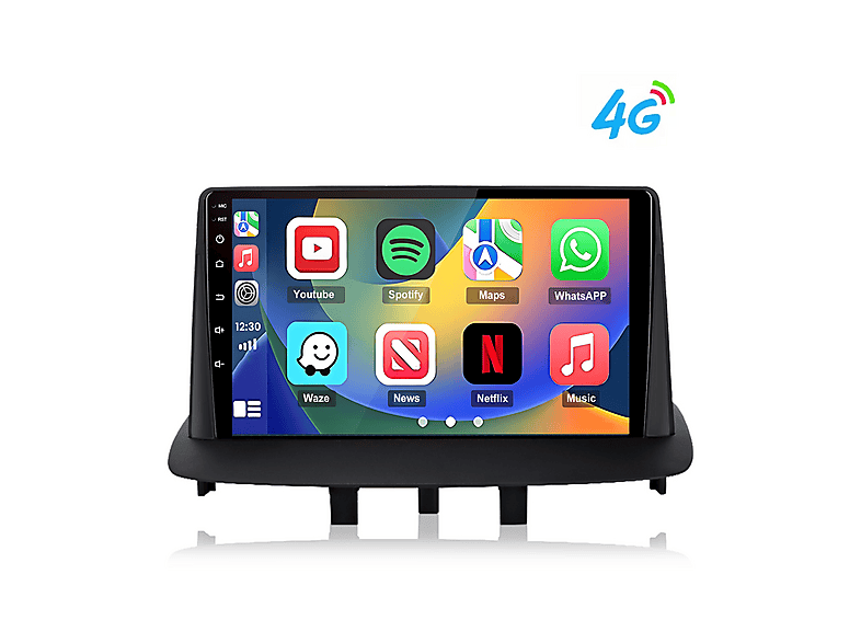 Mascherina Autoradio 1 DIN Nera Per Renault Megane III (dal 2008) E Fluence (2009). Supporto Di Montaggio Per Sostituire La Radio Originale Con Una Aftermarket. - 2