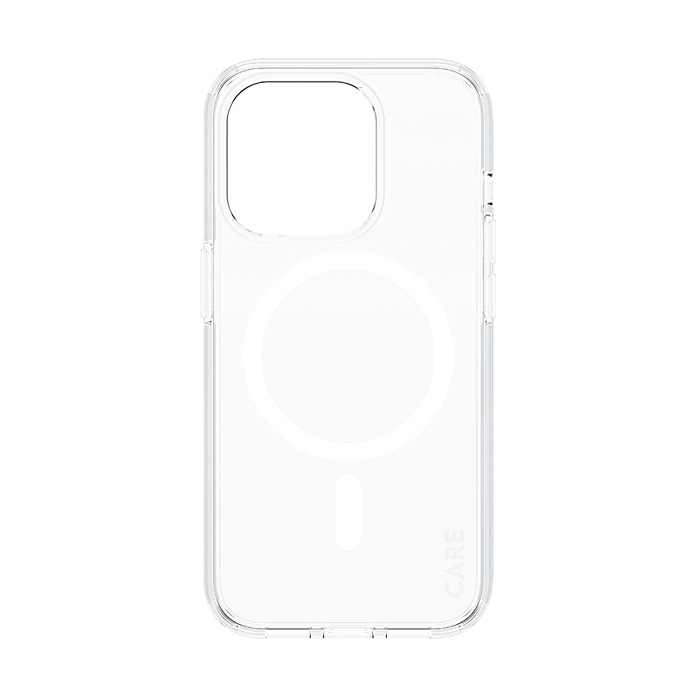 Transparente Handyhülle mit Magnetring und Schriftzug CARE.