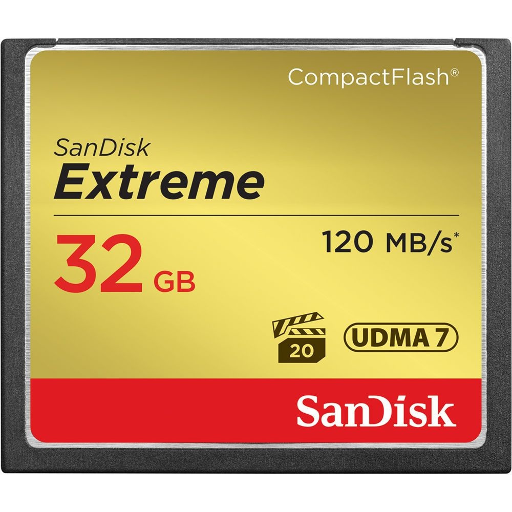 SanDisk Extreme 32 GB CompactFlash-Karte mit 120 MB/s UDMA 7.