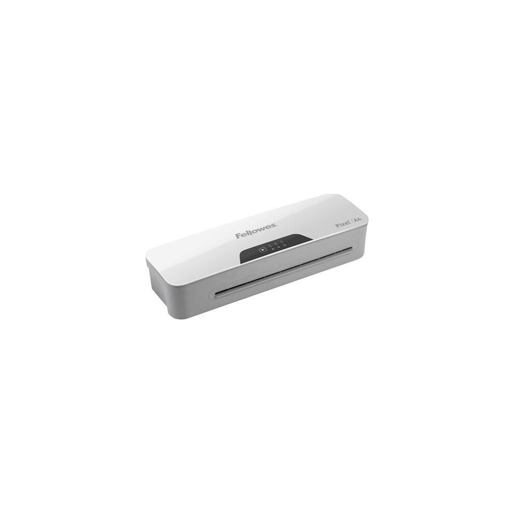 Ein weißer Fellowes Pixel A4 Laminator auf weißem Hintergrund.
