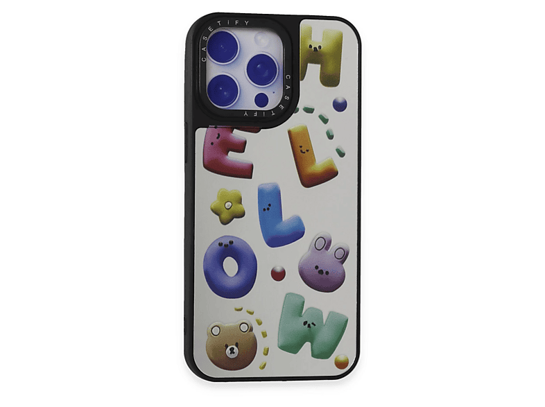 NEWFACE iPhone 15 Pro Max Uyumlu Mirror Desenli Kapak Telefon Kılıfı Çok Renkli