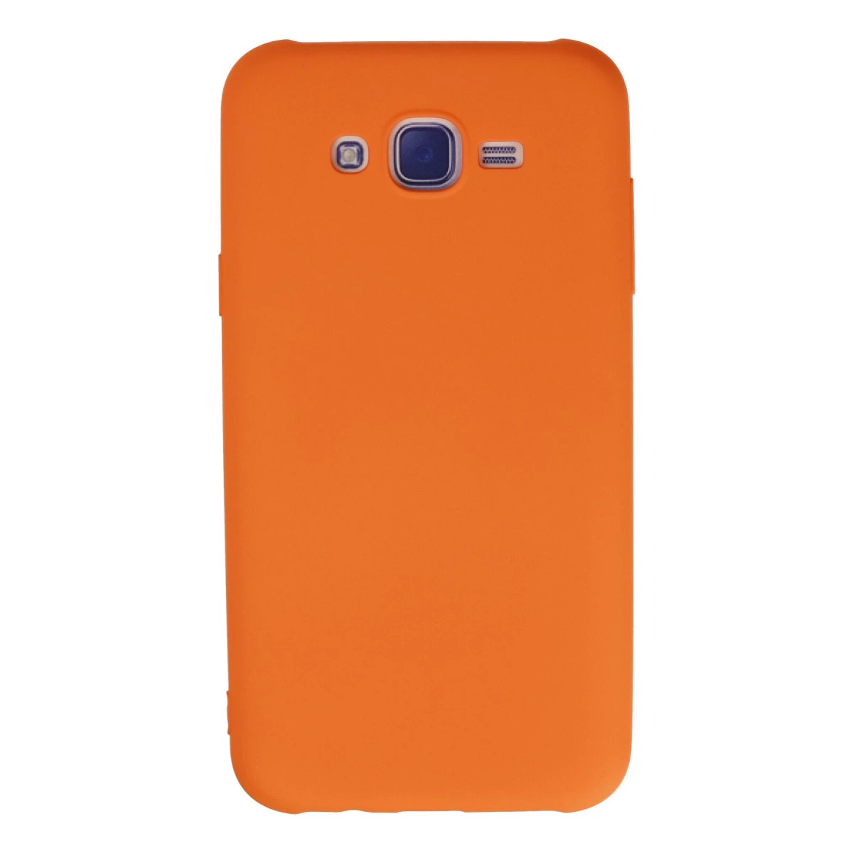 NEWFACE Samsung Galaxy J7 Uyumlu Nano İçi Kadife Silikon Telefon Kılıfı Turuncu