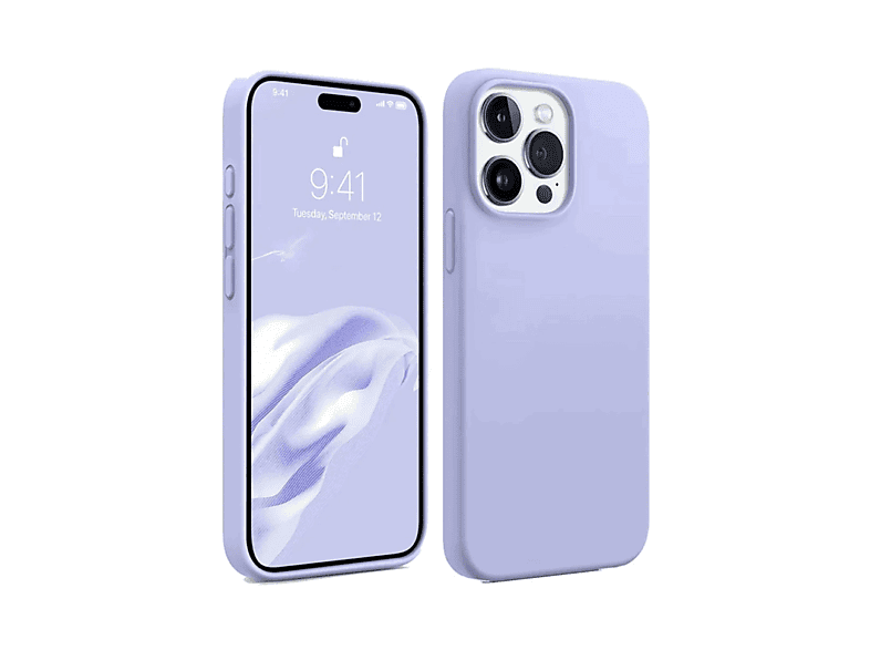 NEWFACE iPhone 15 Pro Uyumlu First Silikon Telefon Kılıfı Lila