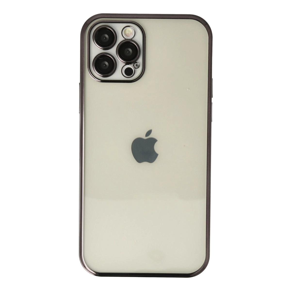 NEWFACE iPhone 12 Pro Uyumlu Kamera Korumalı Lensli Silikon Telefon Kılıfı Siyah