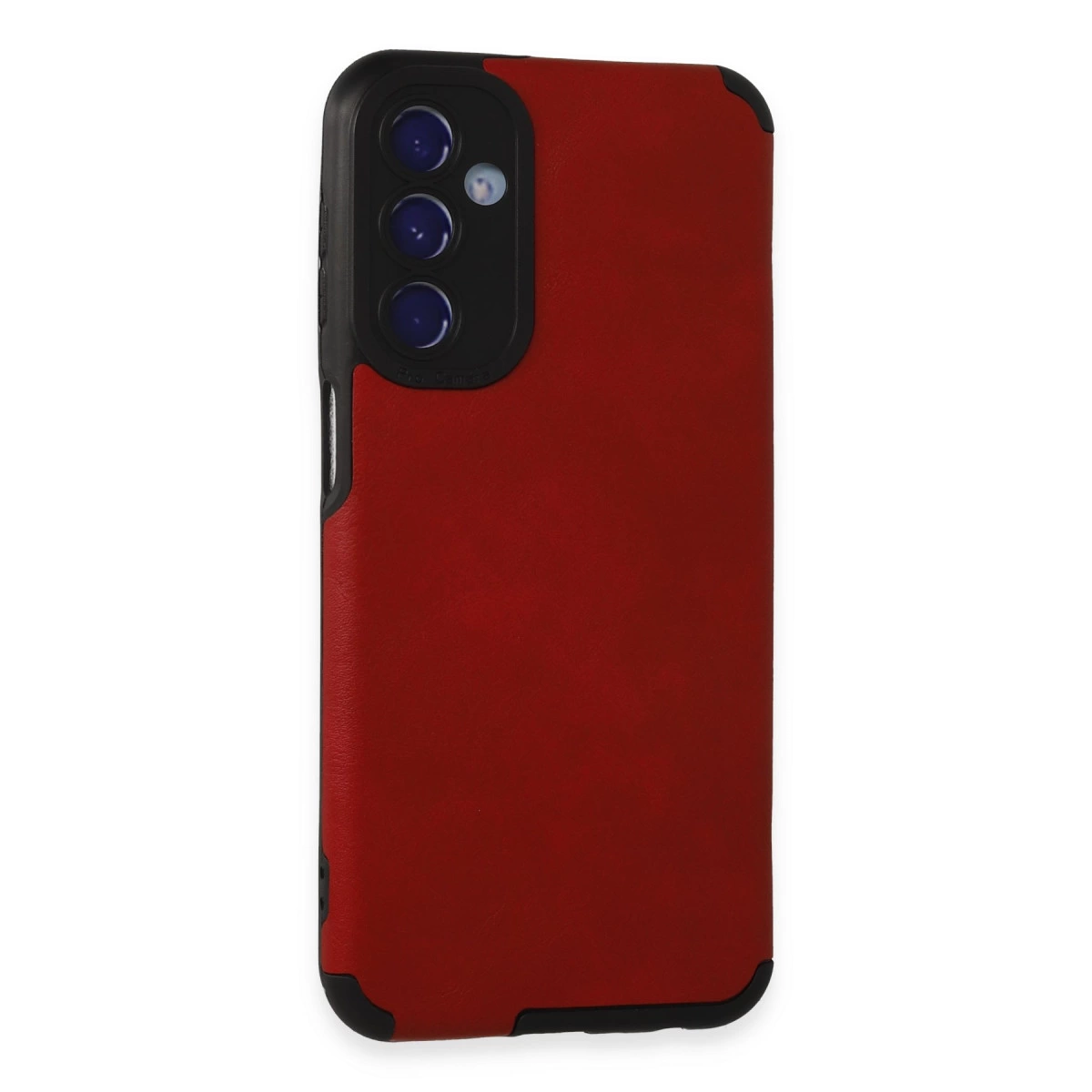 NEWFACE Samsung Galaxy M34 5G Uyumlu Loop Deri Silikon Telefon Kılıfı Kırmızı