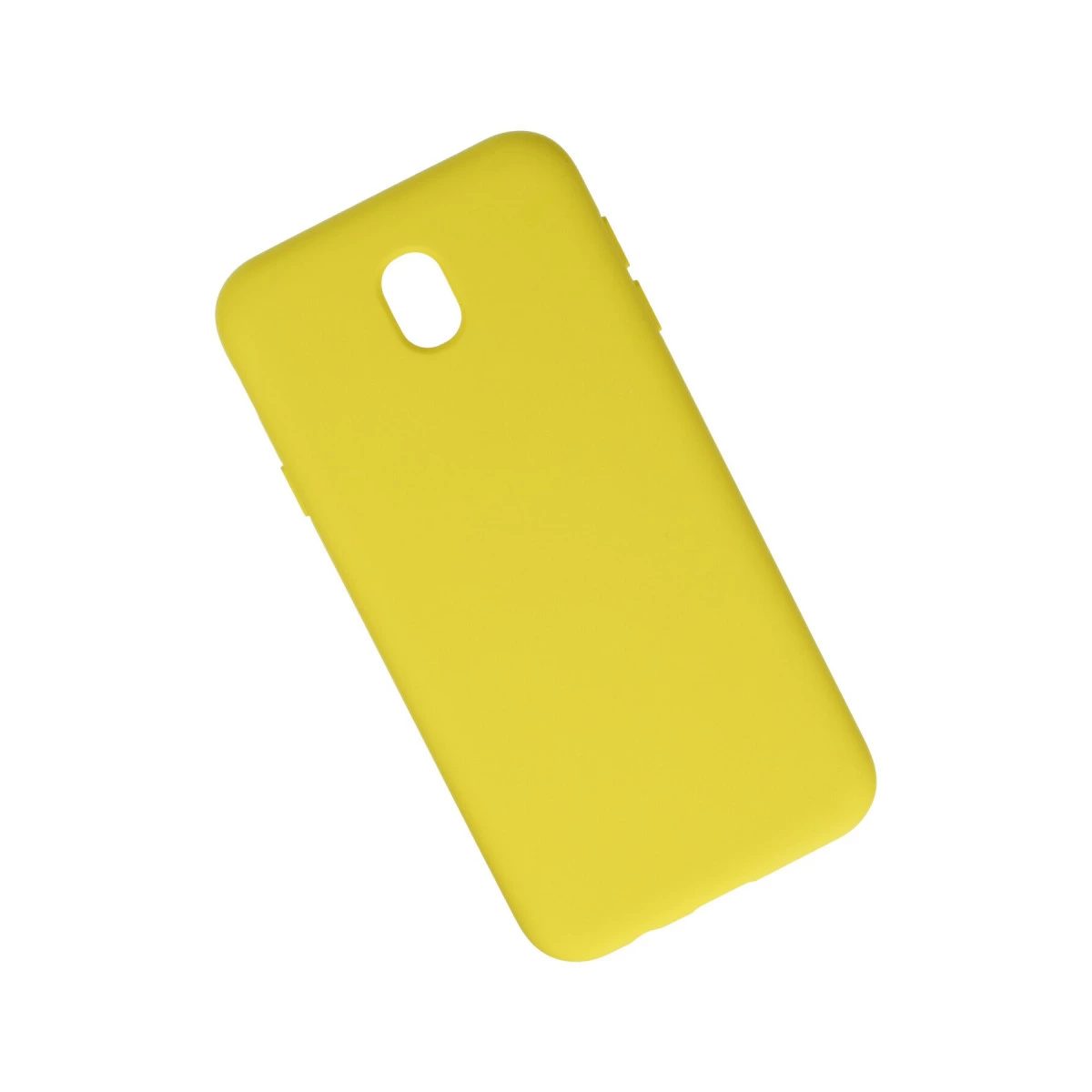 Üstte oval kesimli sarı bir telefon kılıfı.