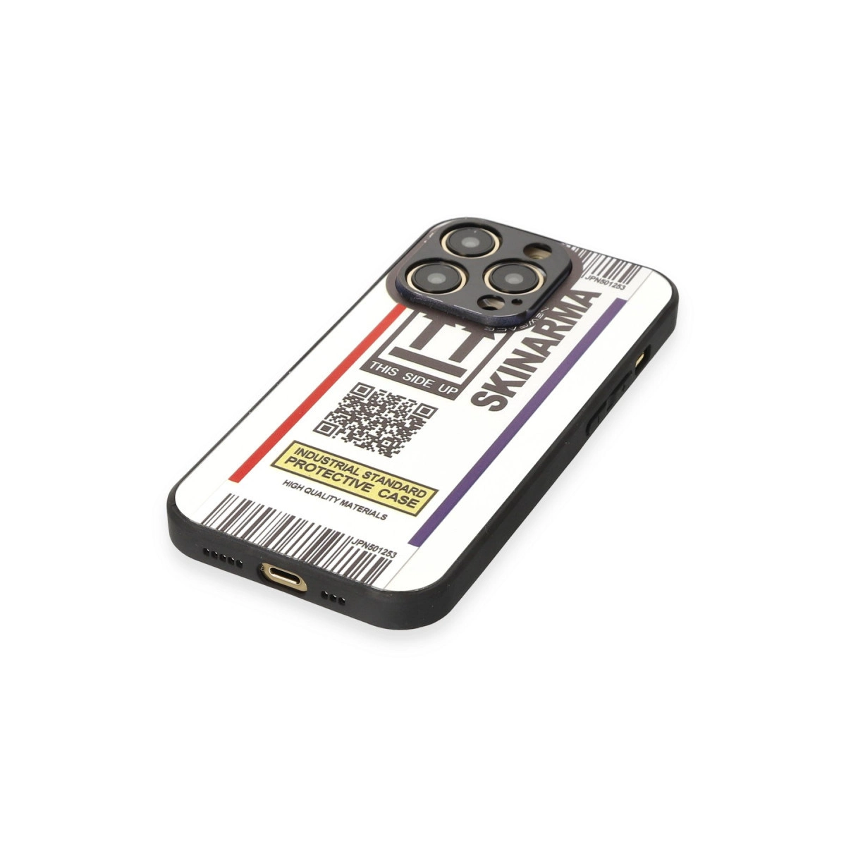 Barkod ve QR kod tasarımlı iPhone koruyucu kılıf.