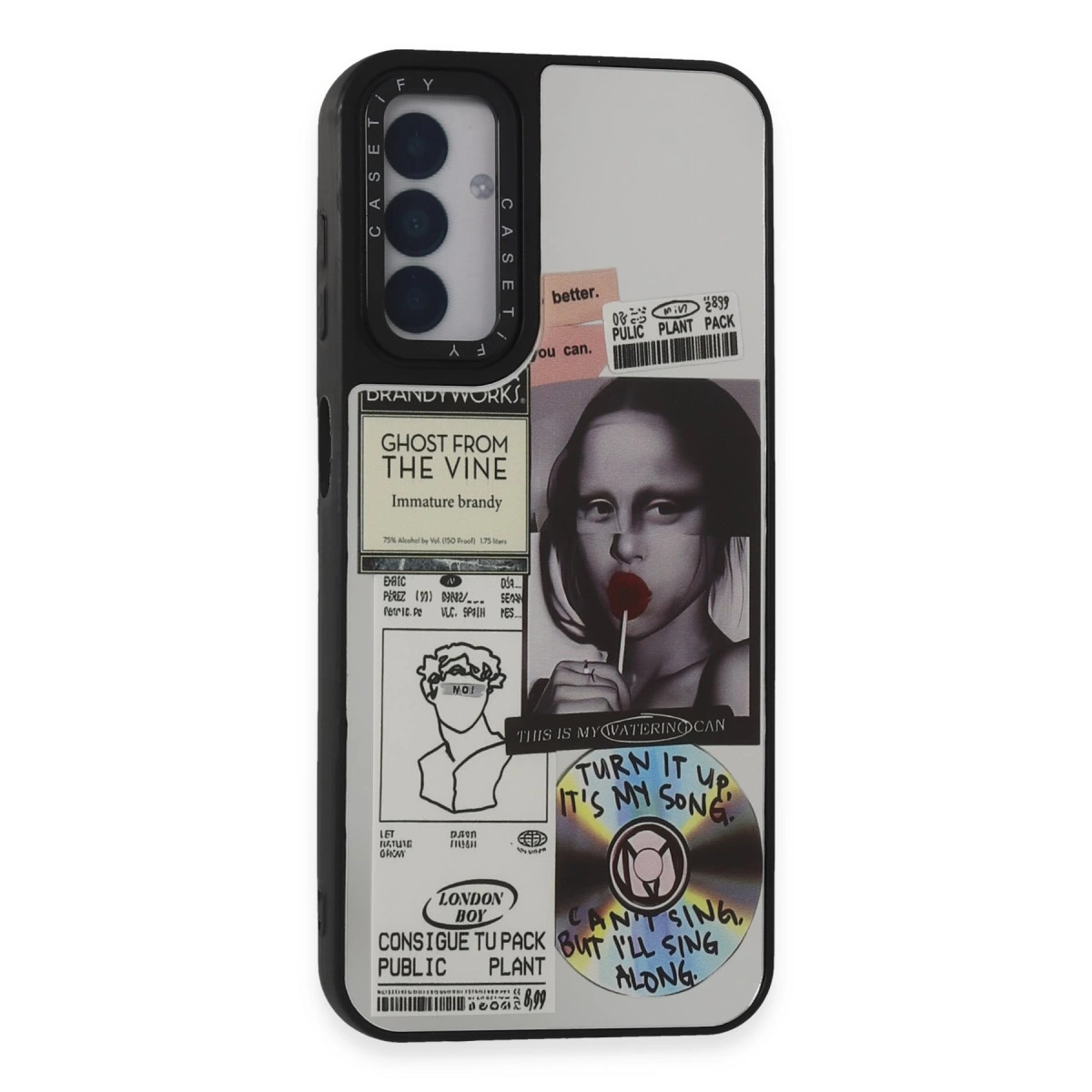 NEWFACE Samsung Galaxy M14 5G Uyumlu Mirror Desenli Kapak Telefon Kılıfı Çok Renkli