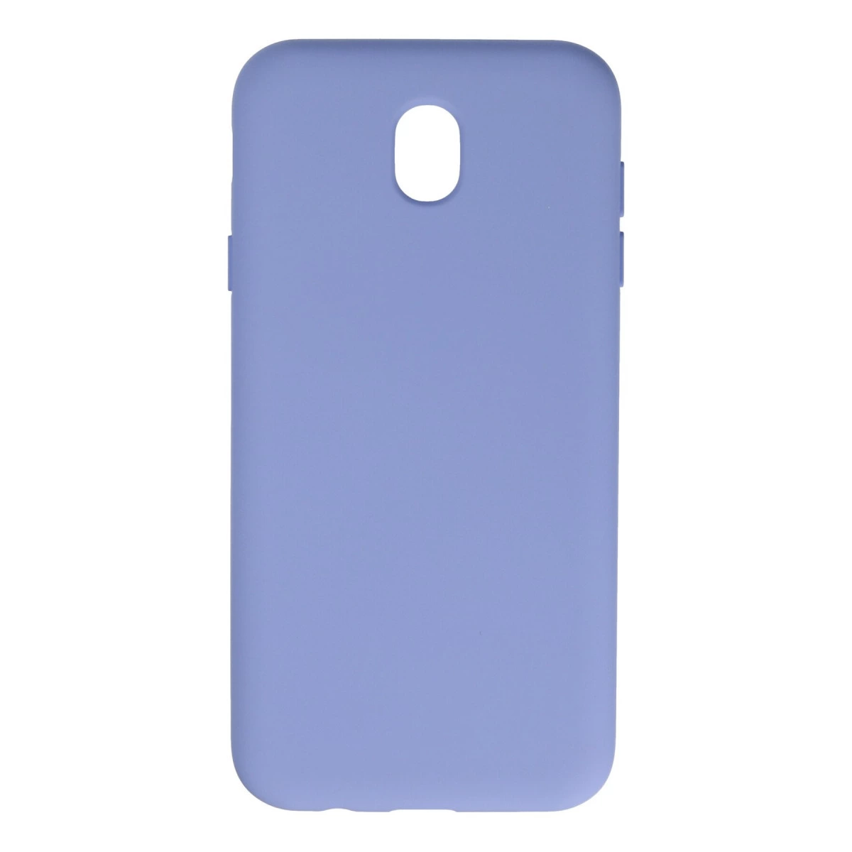 Üstte oval kesimli, leylak rengi mat telefon kılıfı.