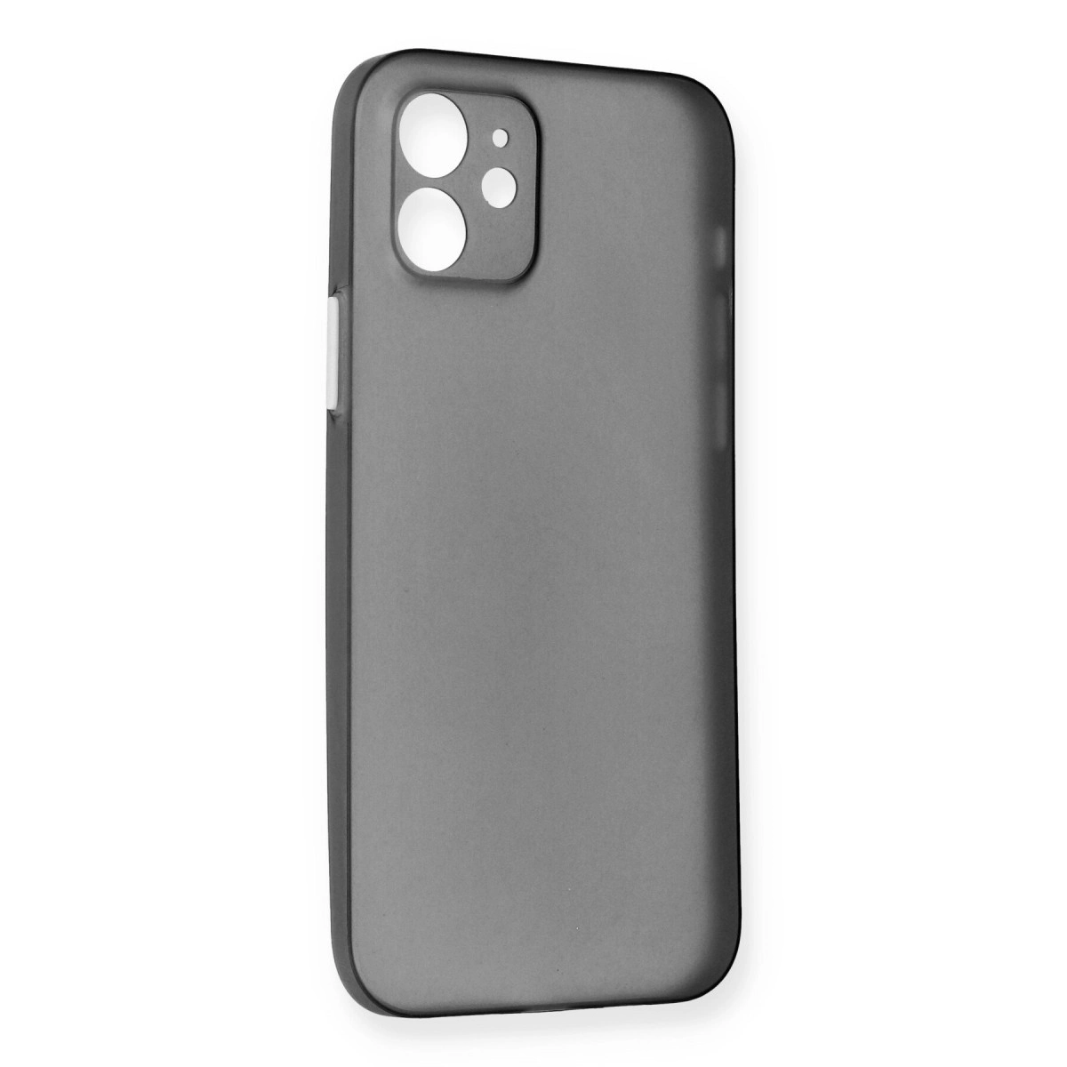 Üç kamera lensi için kesikli gri telefon kılıfı.