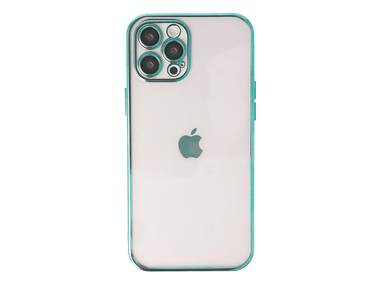 NEWFACE iPhone 12 Pro Uyumlu Kamera Korumalı Lensli Silikon Telefon Kılıfı Yeşil
