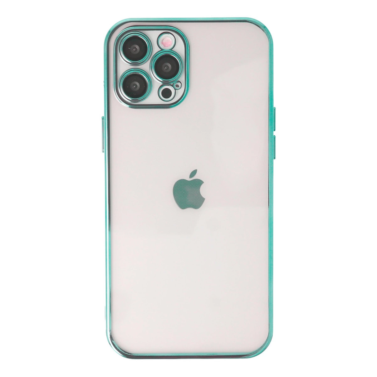 NEWFACE iPhone 12 Pro Uyumlu Kamera Korumalı Lensli Silikon Telefon Kılıfı Yeşil