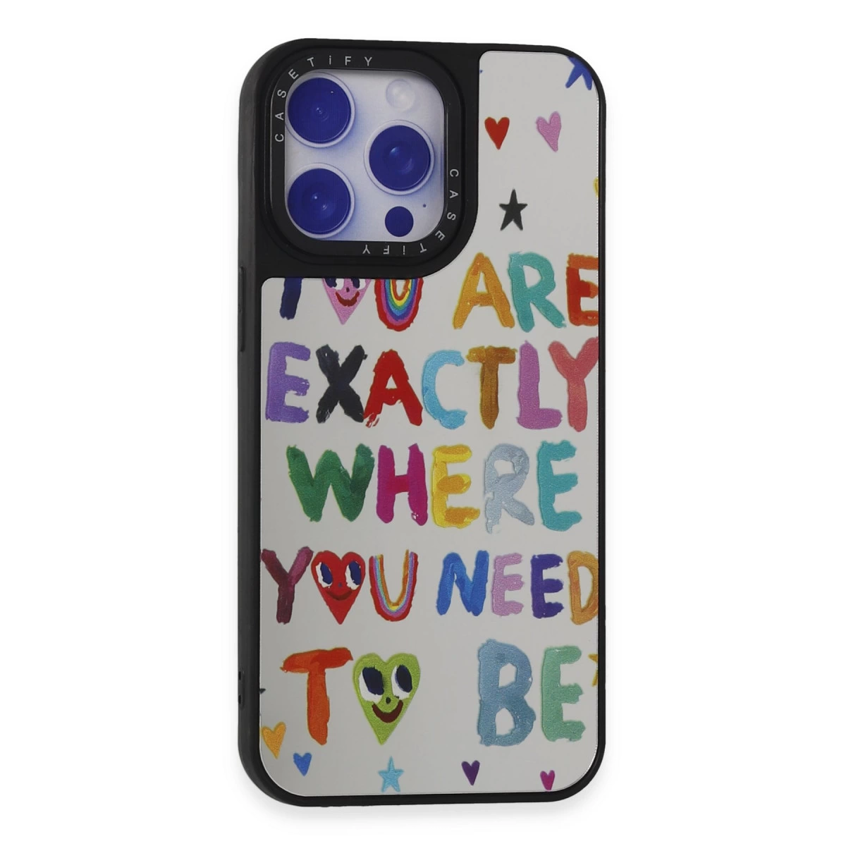 NEWFACE iPhone 15 Pro Max Uyumlu Mirror Desenli Kapak Telefon Kılıfı Çok Renkli