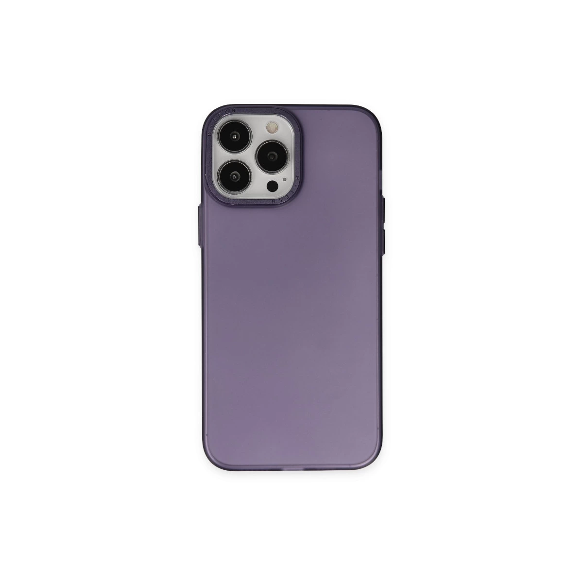 NEWFACE iPhone 14 Pro Uyumlu Modos Metal Kapak Telefon Kılıfı Derin Mor