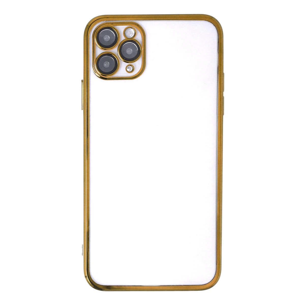 NEWFACE iPhone 11 Pro Uyumlu Kamera Korumalı Lensli Silikon Telefon Kılıfı Gold