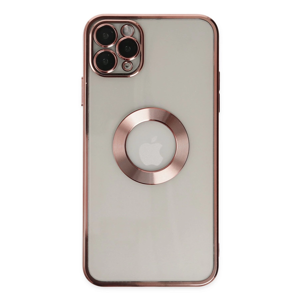 NEWFACE iPhone 11 Pro Uyumlu Slot Silikon Telefon Kılıfı Rose Gold