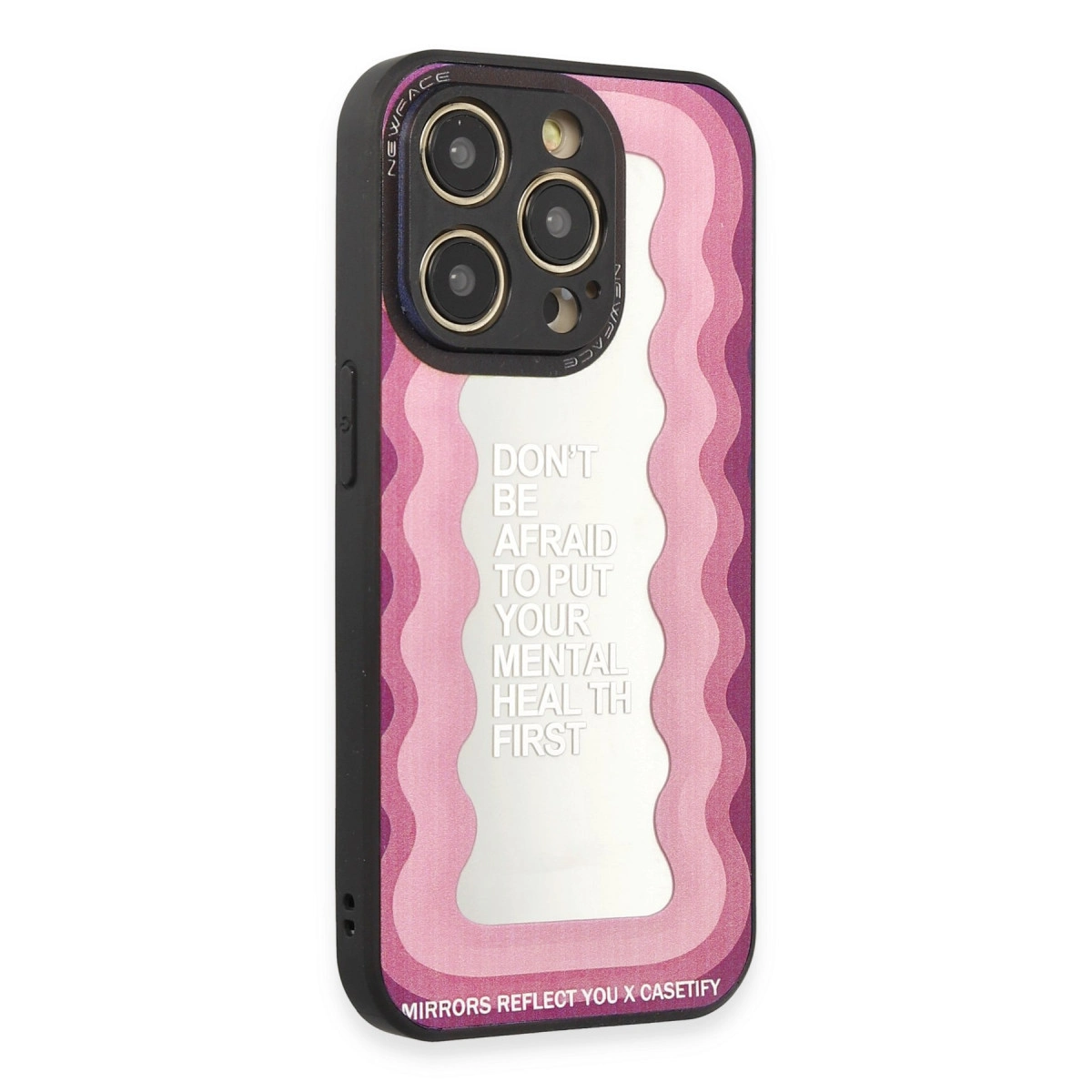 NEWFACE iPhone 12 Pro Max Uyumlu Mirror Desenli Kapak Telefon Kılıfı Çok Renkli
