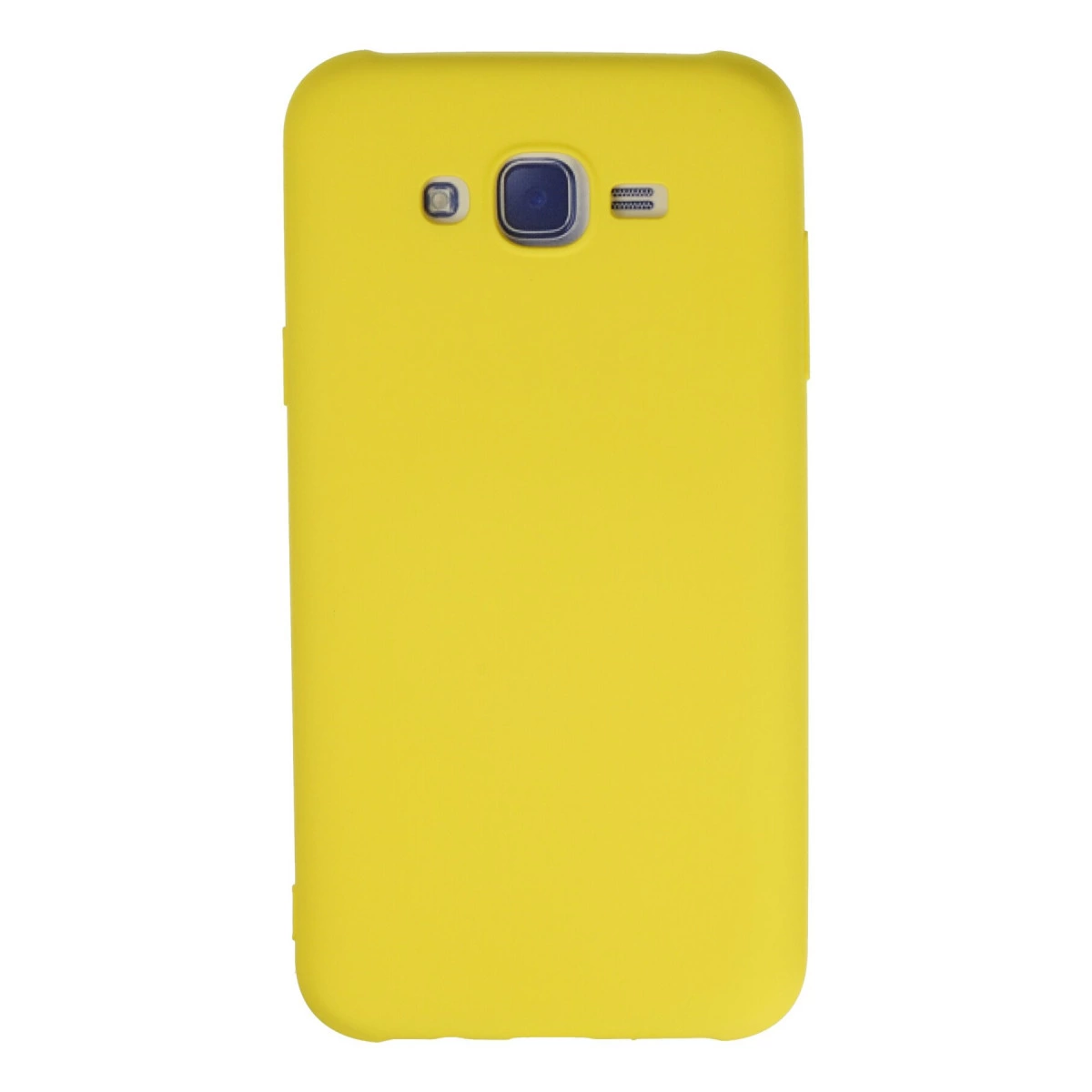 NEWFACE Samsung Galaxy J7 Uyumlu Nano İçi Kadife Silikon Telefon Kılıfı Sarı
