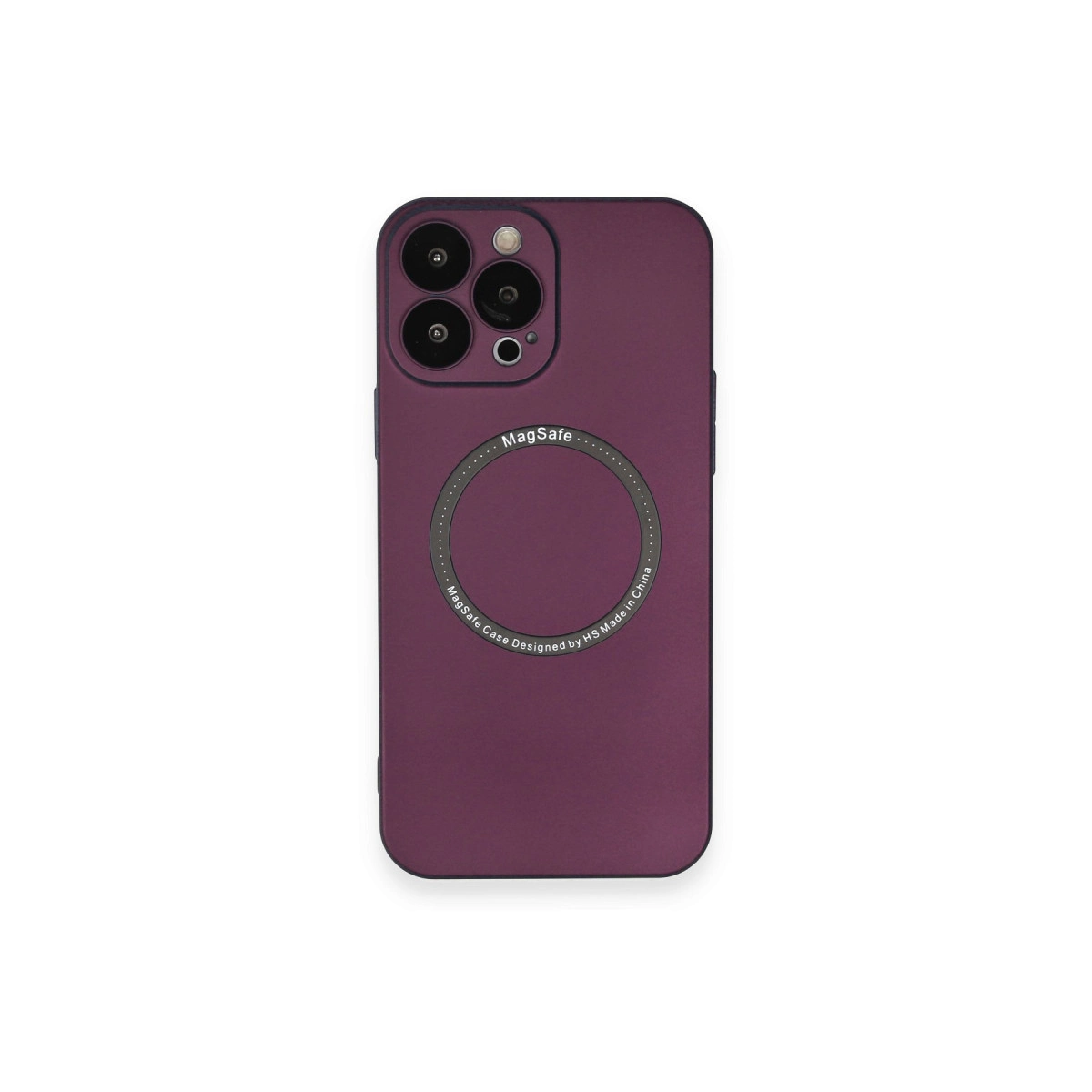 NEWFACE iPhone 14 Pro Uyumlu Jack Magneticsafe Lens Silikon Telefon Kılıfı Mürdüm