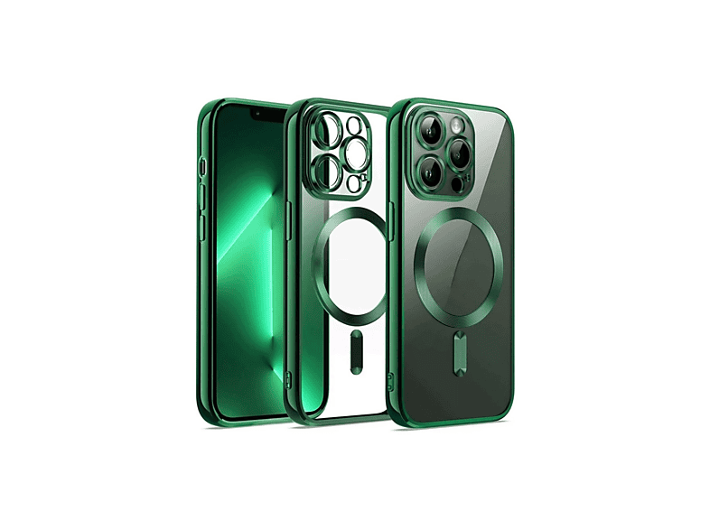 NEWFACE iPhone 12 Pro Uyumlu Kross Magneticsafe Kapak Telefon Kılıfı Koyu Yeşil