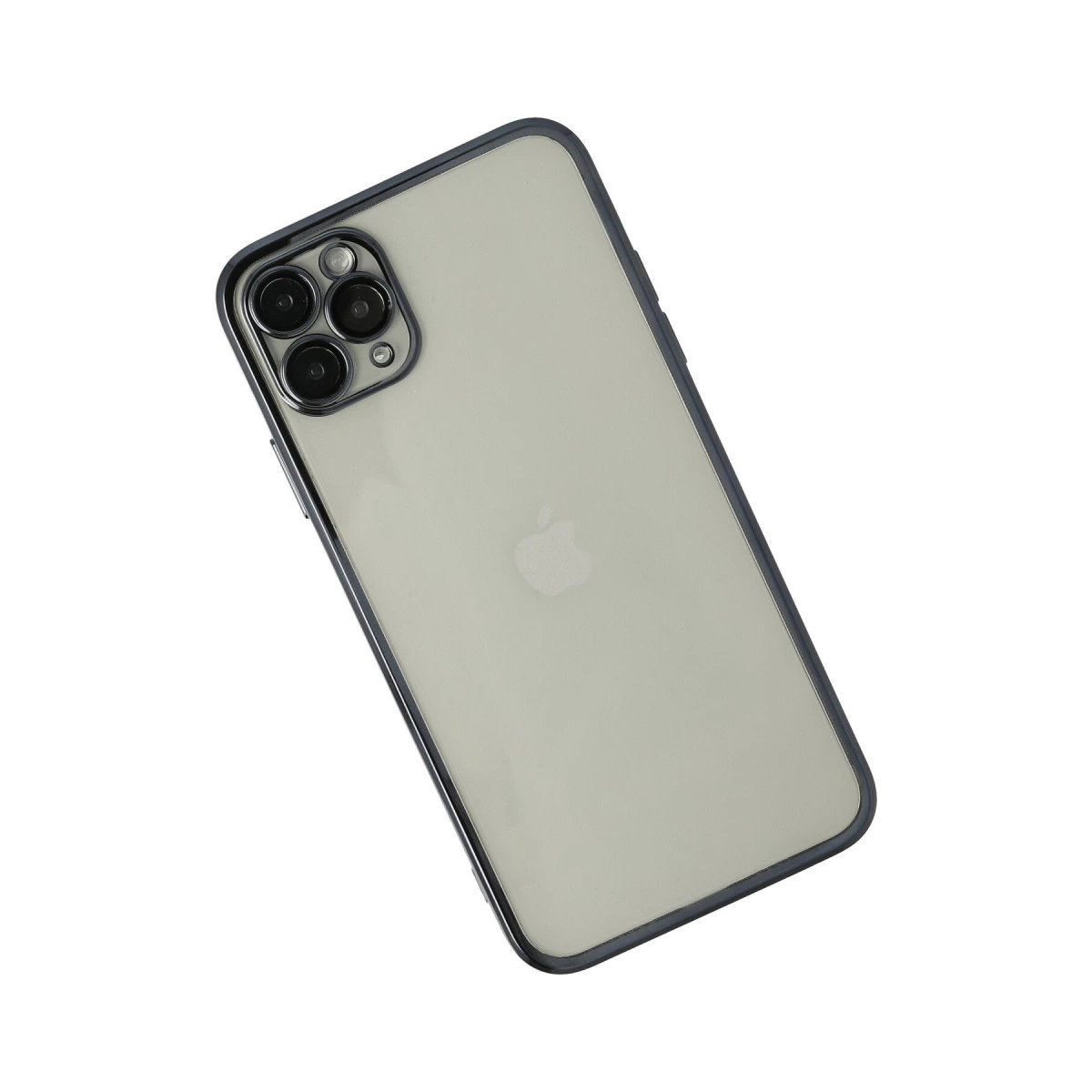 Üç kameralı iPhone'un arkası ve Apple logosu.