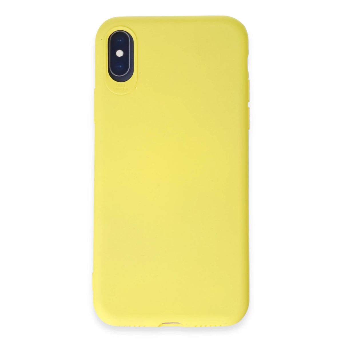NEWFACE iPhone X Uyumlu First Silikon Telefon Kılıfı Sarı