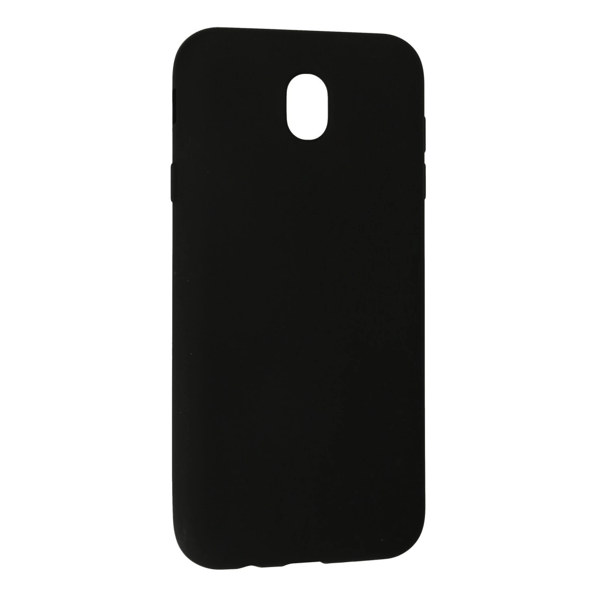 Kamera ve flaş için kesikli siyah telefon kılıfı.