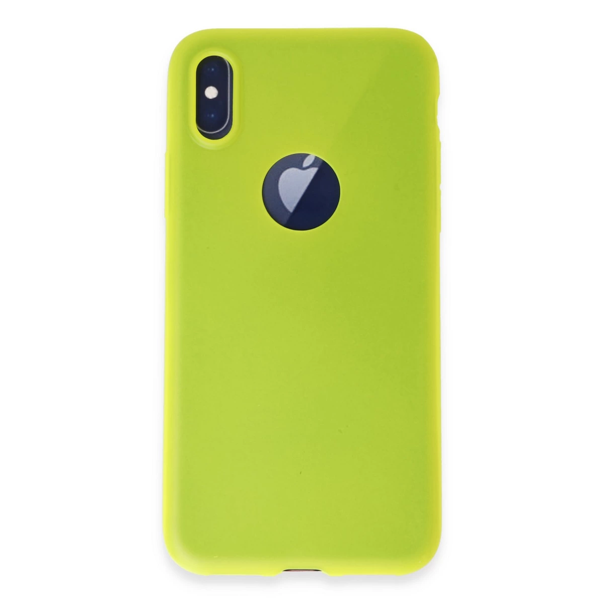 NEWFACE iPhone X Uyumlu First Silikon Telefon Kılıfı Sarı