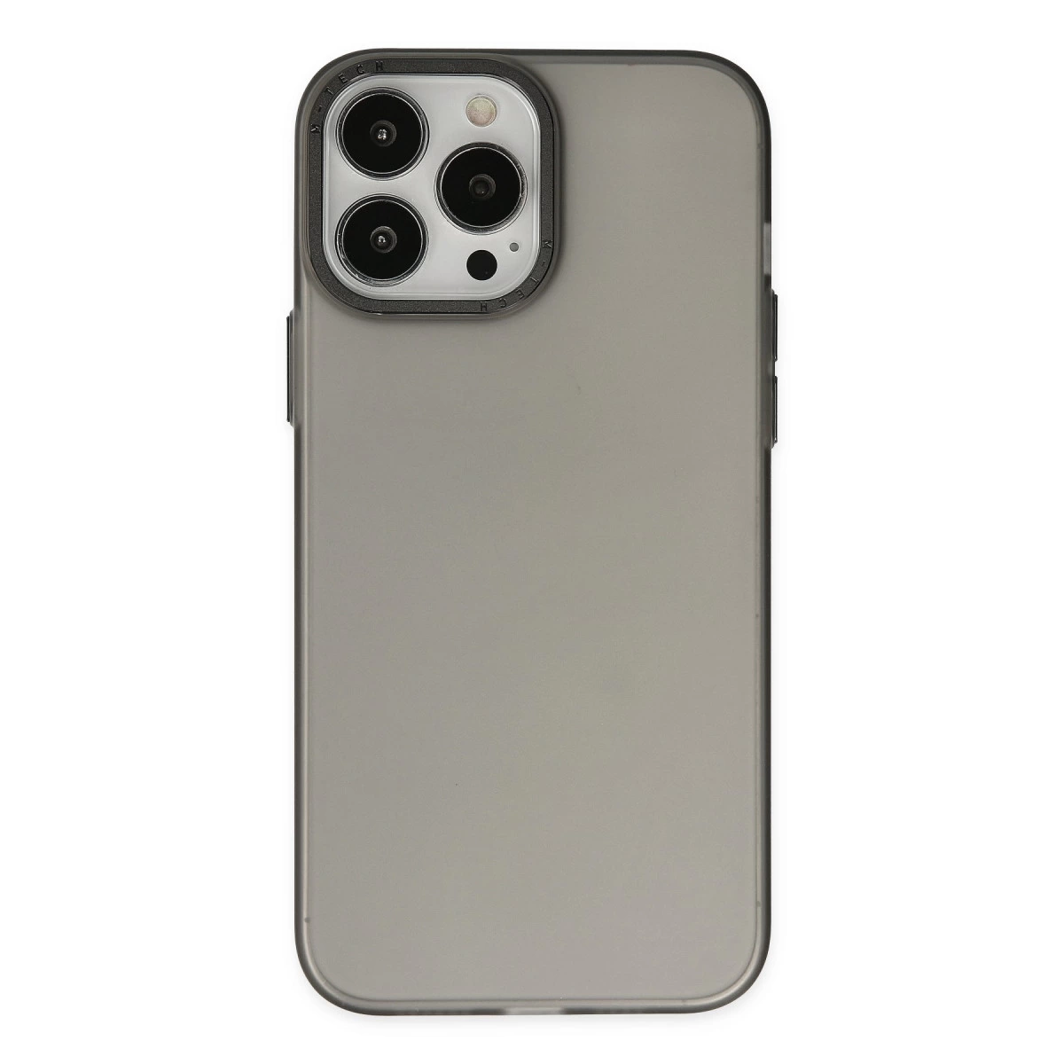 NEWFACE iPhone 14 Pro Uyumlu Modos Metal Kapak Telefon Kılıfı Siyah