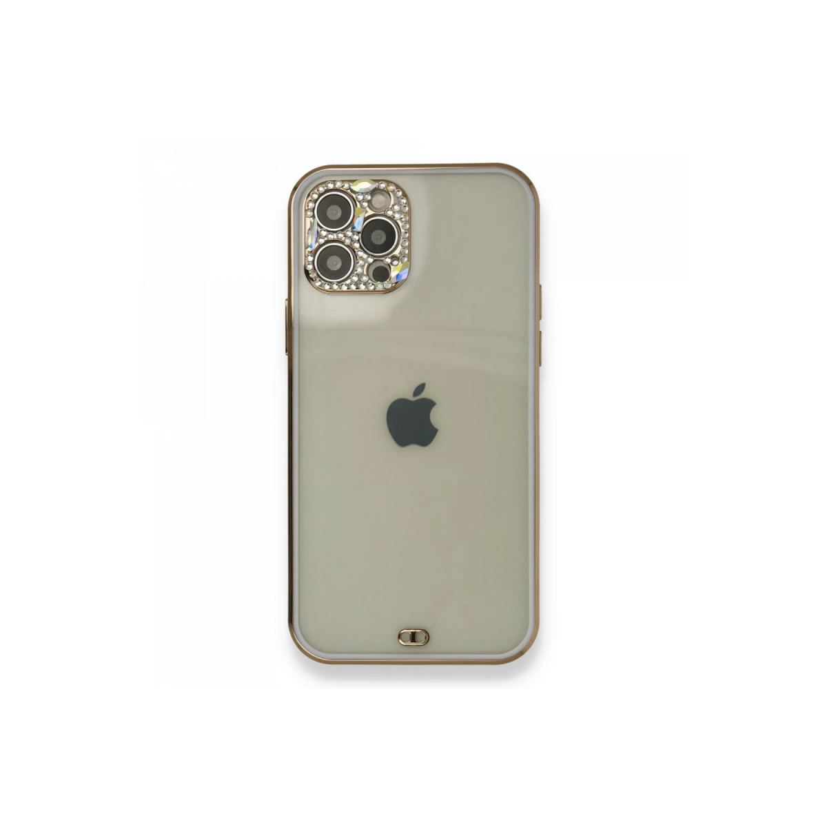 NEWFACE iPhone 12 Pro Uyumlu Liva Taşlı Silikon Telefon Kılıfı Mor