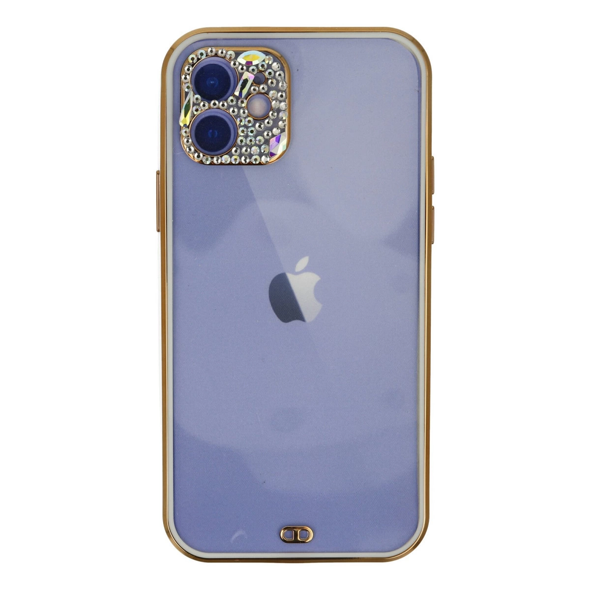 NEWFACE iPhone 12 Uyumlu Liva Taşlı Silikon Telefon Kılıfı Beyaz
