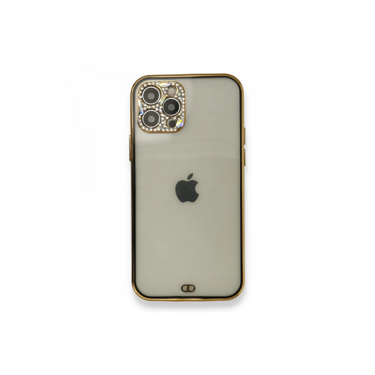 NEWFACE iPhone 12 Pro Uyumlu Liva Taşlı Silikon Telefon Kılıfı Siyah