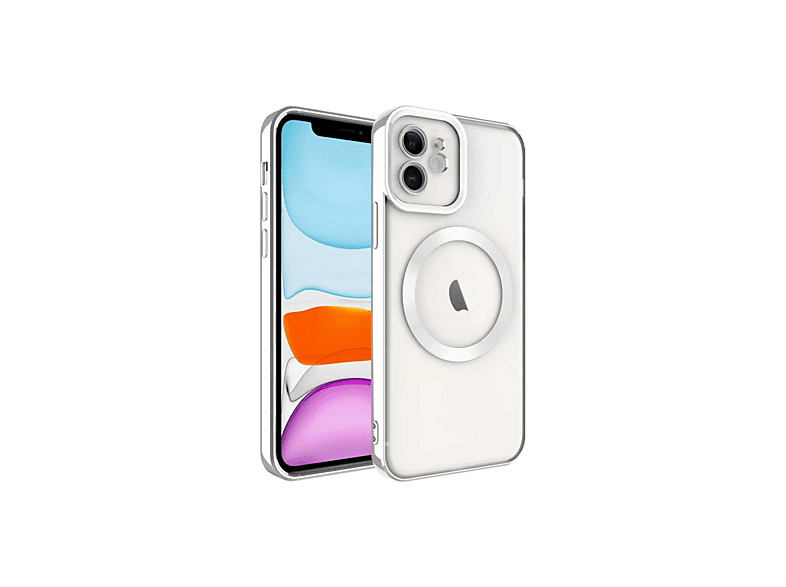 NEWFACE iPhone 11 Uyumlu Kross Magneticsafe Kapak Telefon Kılıfı Gümüş